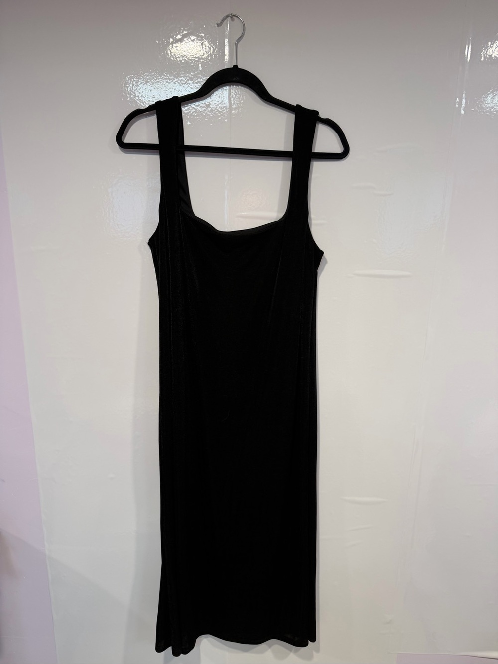 Black shimmer Wild Fable Sleeveless Square-Neck Dress - Classic Women’s Dress